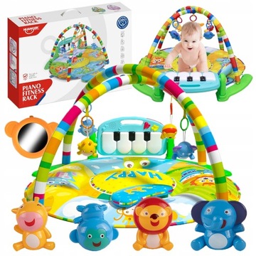 БОЛЬШОЙ ИНТЕРАКТИВНЫЙ РАЗВИВАЮЩИЙ КОВрик ДЛЯ МАЛЫШЕЙ С ПЕНОЙ И ПОГРЕМКАМИ