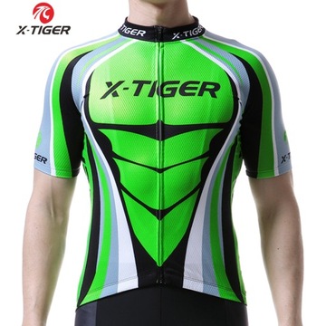 Spodenki Rowerowe Koszulka Komplet Męski Z WKŁADKĄ ŻELOWĄ X-Tiger SZELKI XL