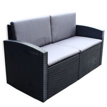 Комплект мебели GARDEN из ротанга X007 черный террасный комплект