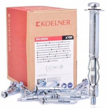 KOŁEK ŚRUBA MOLLY do płyt G-K 4x46 100szt Koelner