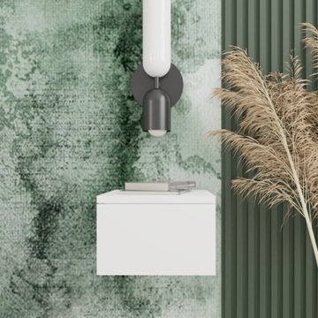 СТОЛИК Прикроватная тумбочка Подвесной ящик БЕЛЫЙ 30 см AVA