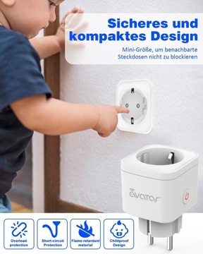 Умные розетки Avatar AWPO8L-BT 4 шт.