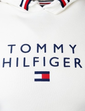 Tommy Hilfiger Bluza męska Bluza z kapturem Bluza kangurka IVORY r. XL