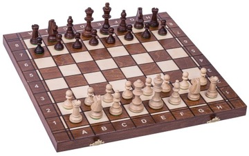 Игра 3-1 СЕНАТОР - Деревянные шахматы + шашки + нарды 41 х 41 см