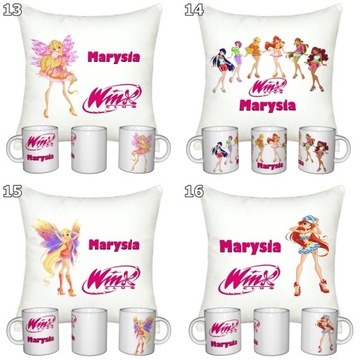 НАБОР WINX CLUB КРУЖКА + ПОДУШКА + ИМЯ