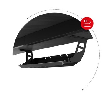 Игровой компьютерный стол Huzaro Hero 4.8 RGB со светодиодной подсветкой, 160 см + PAD