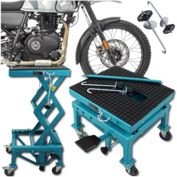 Hydraulický nůžkový Hever motocyklu, mobilní gumová plošina 135 kg