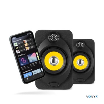 Активные STUDIO мониторы 2x40 Вт 4 дюйма USB MP3 BT