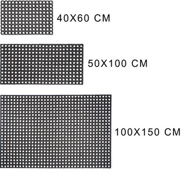 КОВРИК ДЛЯ ОБУВИ ВХОДНОЙ АЖУРНЫЙ РЕЗИНОВЫЙ НАРУЖНЫЙ 80Х120