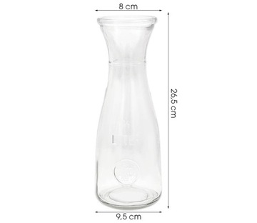 СТЕКЛЯННЫЙ ГРАФИН ОБЪЕМОМ 1 Л ДЛЯ ВИНА ВОДА ЛИМОНАД СОК КУВШИН-КОНТЕЙНЕР