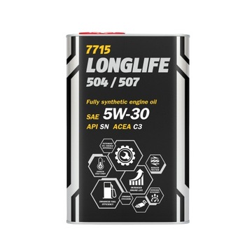 OLEJ MANNOL 7715 LONGLIFE 504/507 5W-30 1L VW, AUDI, SKODA