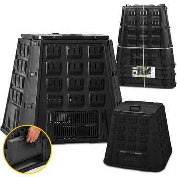 EVOGREEN Kompostownik modułowy LIŚCIE TRAWA 420L