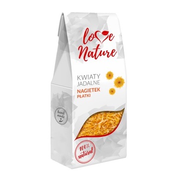 Kwiaty jadalne suszone Love Nature płatki nagietka