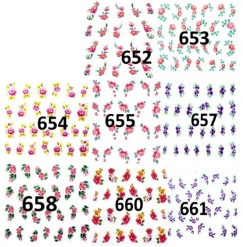 ВОДНЫЕ НАКЛЕЙКИ ДЛЯ НОГТЕЙ MIX НОВЫЙ ДИЗАЙН наклейки