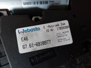 MOTOREK STŘEŠNÍHO OKNA BMW 3 E46 6918977 67616918977 1703936A