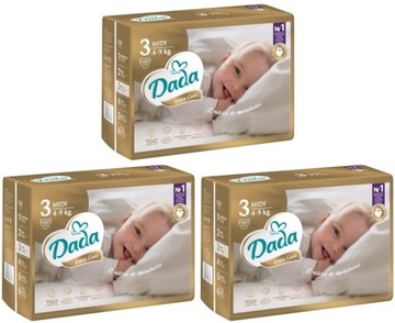 Pieluchy DADA 3 MIDI pieluszki 120 sztuk 4-9 kg