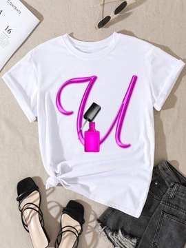Y2k T-shirty Moda damska koszulka nazwa własna lit