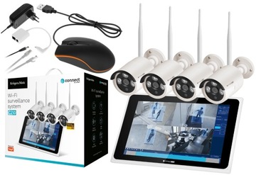 ZESTAW KAMER DO MONITORINGU WI-FI MONITOR REJESTRATOR 10,1'' C210 TUYA