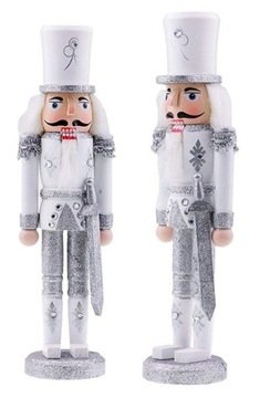 DZIADEK DO ORZECHÓW DREWNIANY ŻOŁNIERZYK BROKATOWY 30 cm DEKORACJA ŚWIĘTA