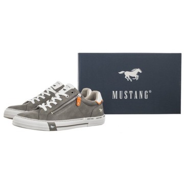 Buty Półbuty Casualowe Męskie Mustang Szare 4146-307