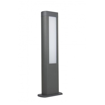 Nowoczesna lampa zewnętrzna popielaty słupek 50cm