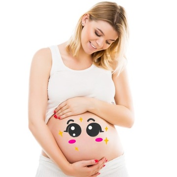 SŁODKIE NAKLEJKI NA BRZUCH MALOWANE