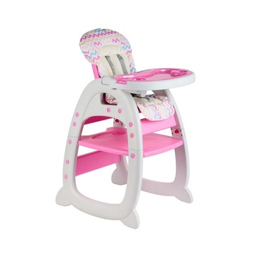 Krzesełko do karmienia dla dzieci zestaw 3w1 krzesło i stolik taca fotelik