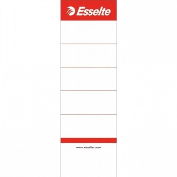 Etykiety grzbietowe do segregatorów 75mm białe 10szt 810801 ESSELTE