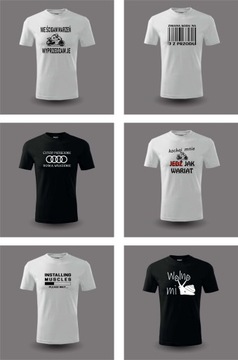 Koszulka nadruk BMW vs Audi na prezent urodziny S