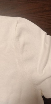 Vero Moda biały elegancki sweter wiązany defekt M