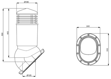 КАМИН ИЗОЛИРОВАННЫЙ ВЕНТИЛЯЦИОННЫЙ 125 ДЛЯ ЛИСТА TR-18 ЛИСТ