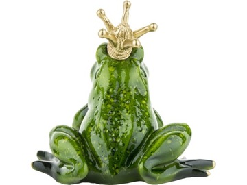 Ozdobna Figurka 14,5 x 13,5 x 15 cm Żaba w koronie
