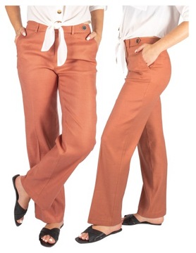 LNIANE SPODNIE DAMSKIE spodnie lniane plus size 46