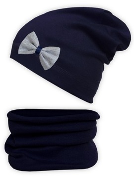 Komplet CZAPKA + TUBA beanie komin KOLORY r. 48-51