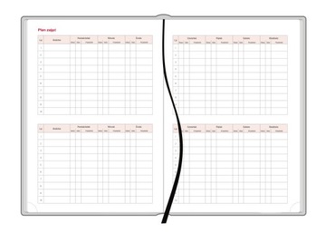 KALENDARZ NAUCZYCIELA Z MOTYWEM DRZEWA A5 2025/2026 BERGO KOŚĆ SŁONIOWA