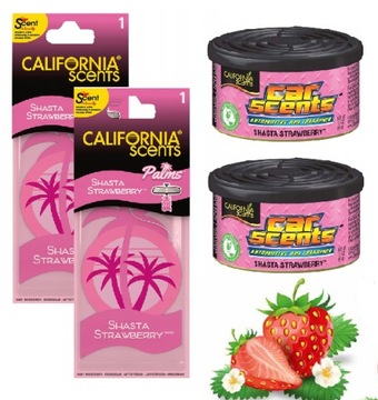 CALIFORNIA CAR SCENTS ZAPACH SHASTA STRAWBERRY MIX
