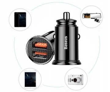 Автомобильное зарядное устройство USB Baseus 2xUSB QC3.0 CCALL-YD01