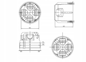 10x PK60 CAN p/t PAWBOL A.0044LP DEEP REGIPS