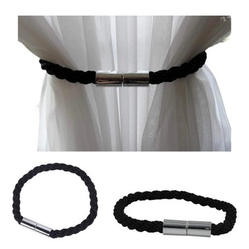 КРЕПЛЕНИЕ ШТОР, МАГНИТНАЯ ПРЯЖКА, ТОЛСТАЯ КРЫШКА, ЧЕРНЫЙ ДЕКОР.