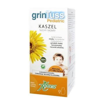GrinTuss Pediatric, syrop na kaszel suchy i mokry, 128 g