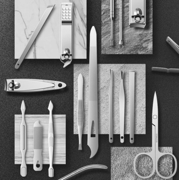 НАБОР НОГТЕЙ ДЛЯ МАНИКЮРА ПЕДИКЮРА 20 ЭЛЕМЕНТОВ