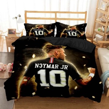 NOWOCZESNY ZESTAW POŚCIELI Z NADRUKIEM FOOTBALL SUPERSTAR