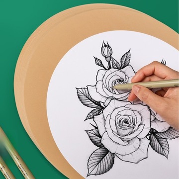 КРУГЛАЯ ЧЕРТЕЖНАЯ БУМАГА 50 ШТ.