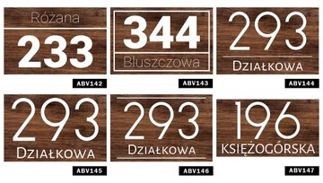 АДРЕСНАЯ ДОСКА ПВХ 32x21 НОМЕР ДОМА Множество дизайнов