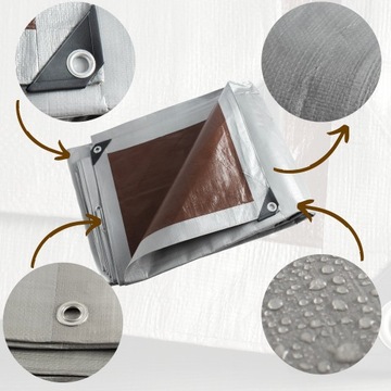 БРЕЗЕНТ 3x5 ОЧЕНЬ ТОЛСТЫЙ 210г УФ СИЛЬНЫЙ ПРЕМИУМ