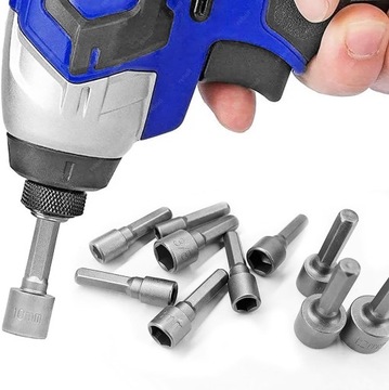 КЛЮЧИ ТОРЦЕВЫЕ, НАСАДКИ ТОРЦЕВЫЕ, НАБОР 9 шт. 5-13 мм ДЛЯ ОТВЕРТКИ ОТВЕРТКИ