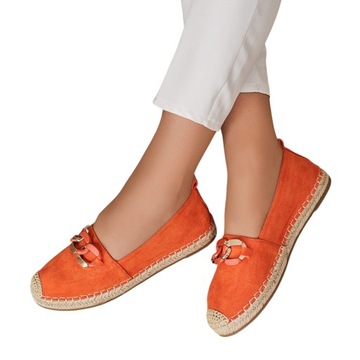 POMARAŃCZOWE ESPADRYLE DAMSKIE VELANAM 41