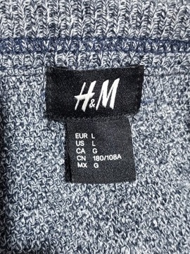 H&M sweter melanż 45% bawełna XL