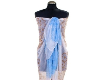 CHUSTA PLAŻOWA PRZEWIEWNE PAREO WZORY LATO 492-01