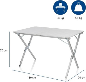 DG245Campart TA-0802 Stół kempingowy 110x70cm OPIS